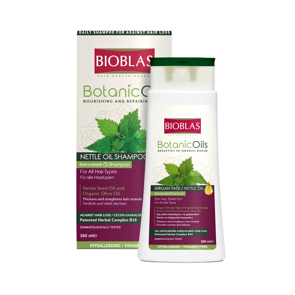 Bioblas Șampon Nutritiv și Reparator cu Ulei Organic de Urzică, 360ml